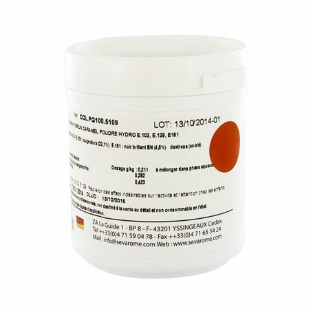 Colorant alimentaire Noir Charbon E122/E104/E133 Liquide 100ml -  , Achat, Vente
