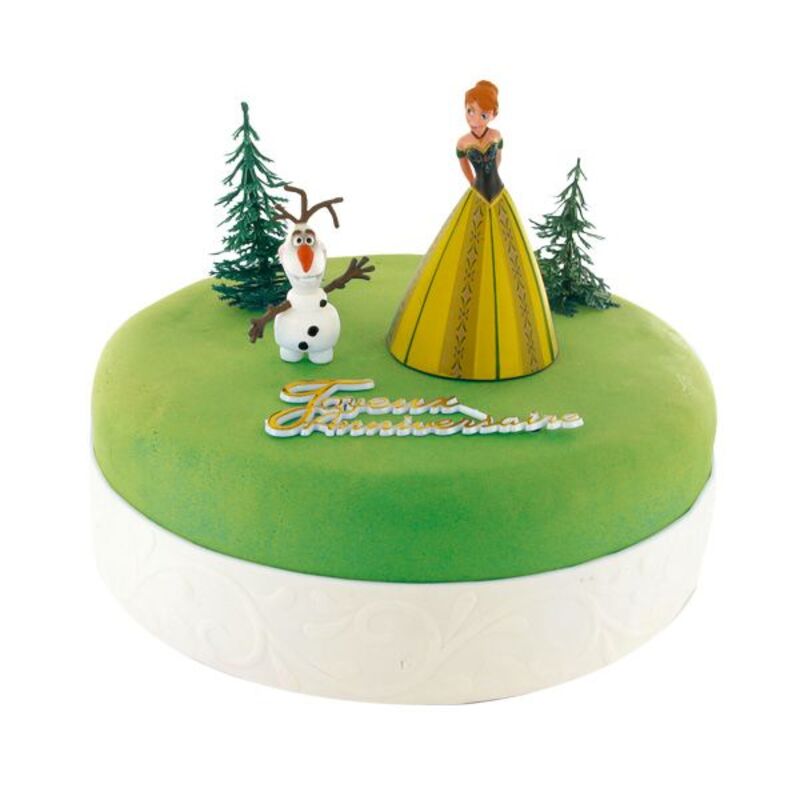 Kit Decor Gateau Anna Robe De Bal La Reine Des Neiges Cerf Dellier