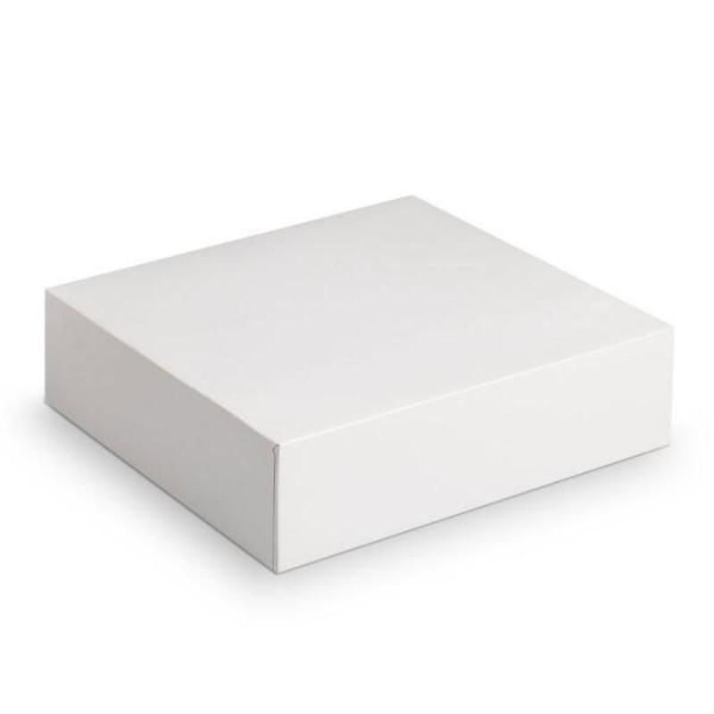 Boîte pâtissière blanche pas chère hauteur 5 cm (x50)