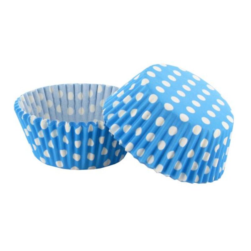 Caissettes à cupcakes Bleu turquoise Funcakes x48 - Perle Dorée