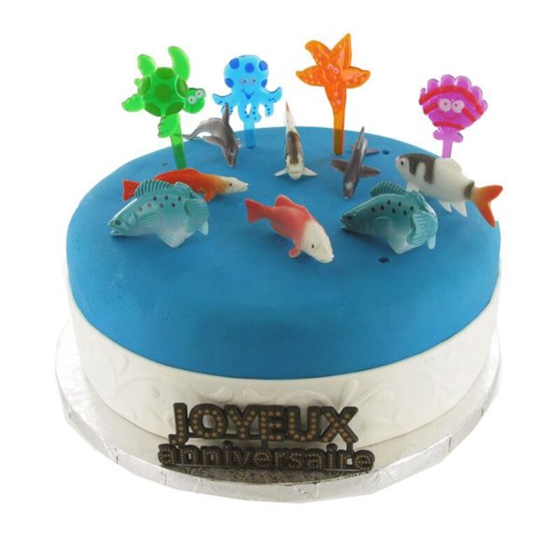 Peche Pecheur Comestible Rond Birthday Cake Topper Decoration Personnalise Maison Figurines De Gateau Huntech Com Br