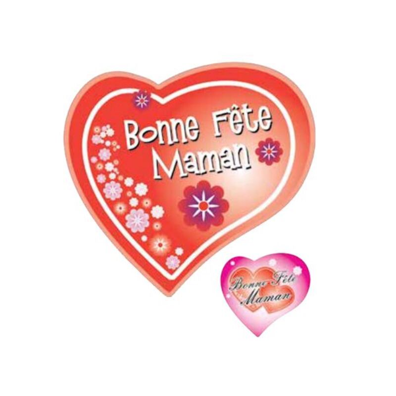 24 Decors Gateaux Coeurs Bonne Fete Maman Assortis En Azyme Cerf Dellier