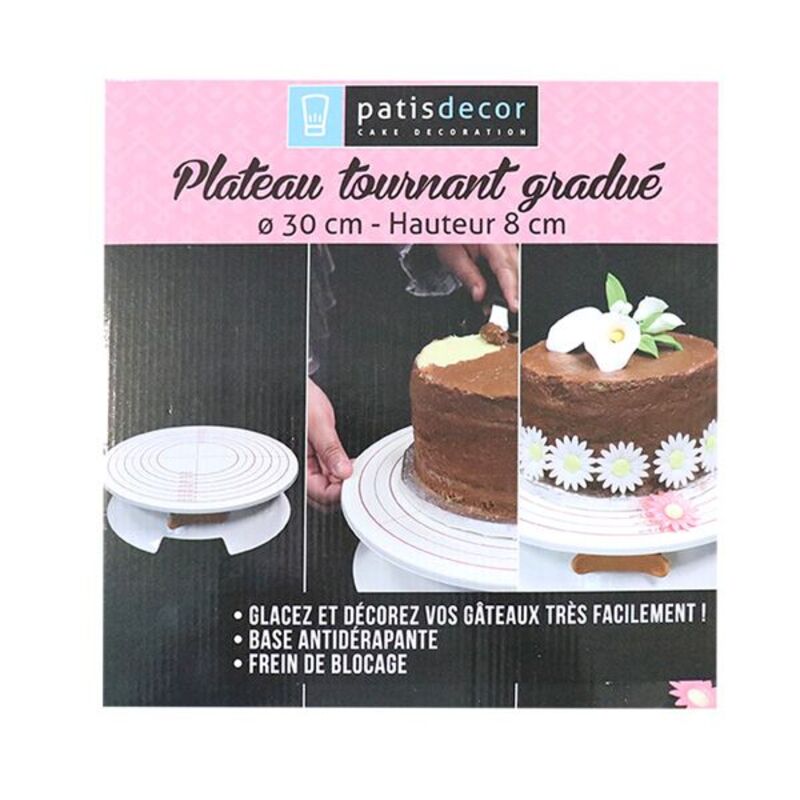Plateau tournant pour décoration gâteau - 27,5 cm - Vert