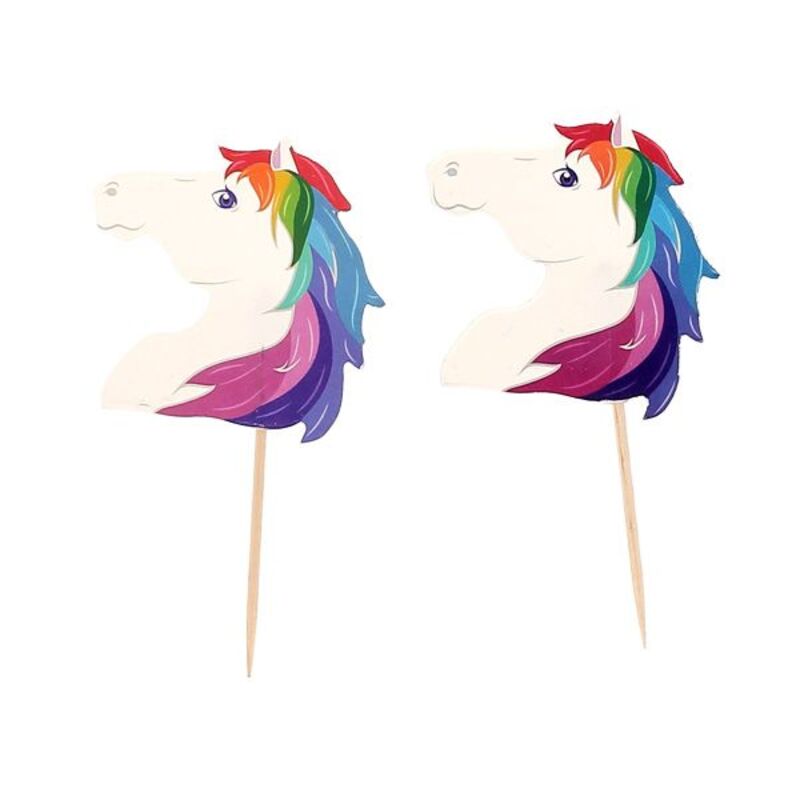 Cupcake Topper Tete De Licorne Decor Gateau Cerf Dellier