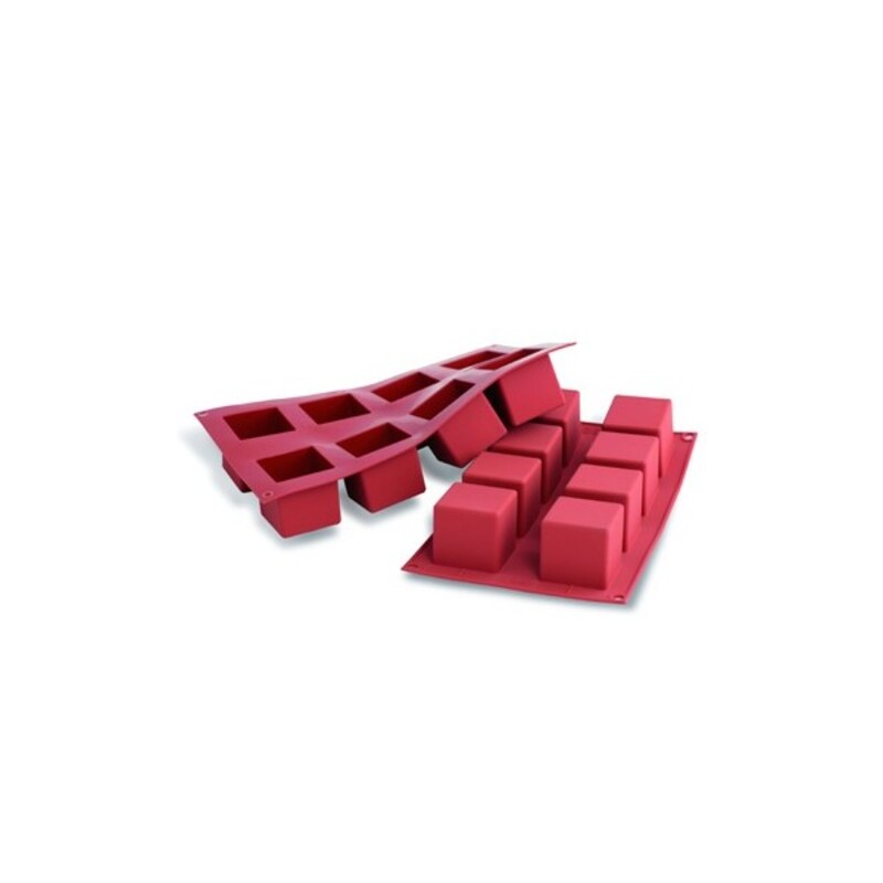Moule silicone souple 8 cubes 5 cm - Silikomart
