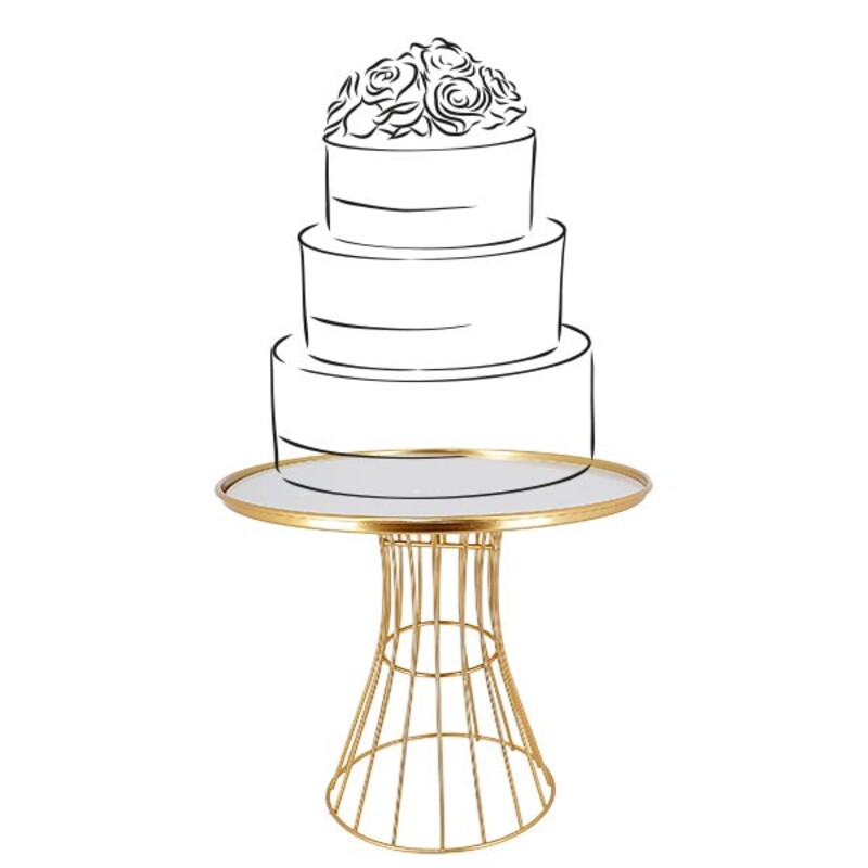 Présentoir à gâteaux de mariage doré à 2 niveaux de 25,4 cm - Ensemble de  présentation de table à dessert doré avec spatule, supports à gâteaux pour