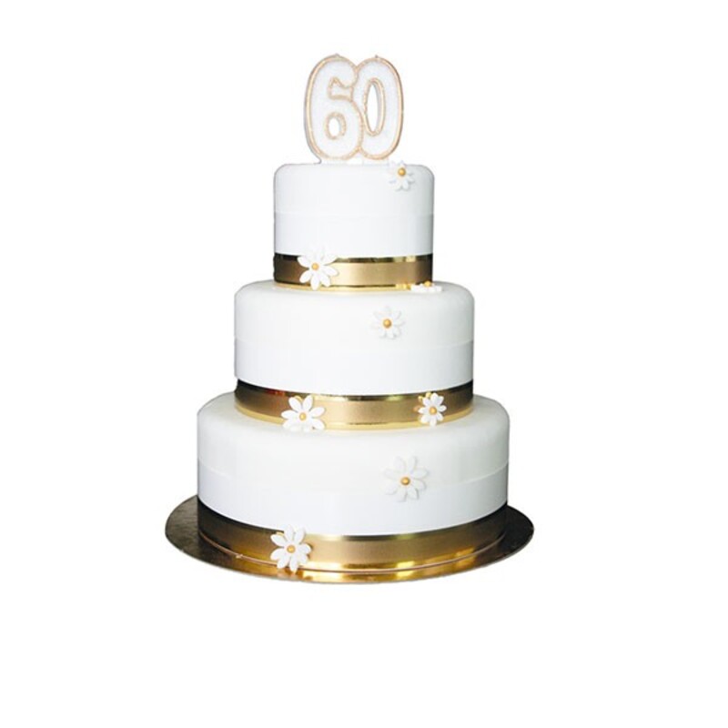 Bougie 30 ans pour gâteau anniversaire rose gold sur pique.