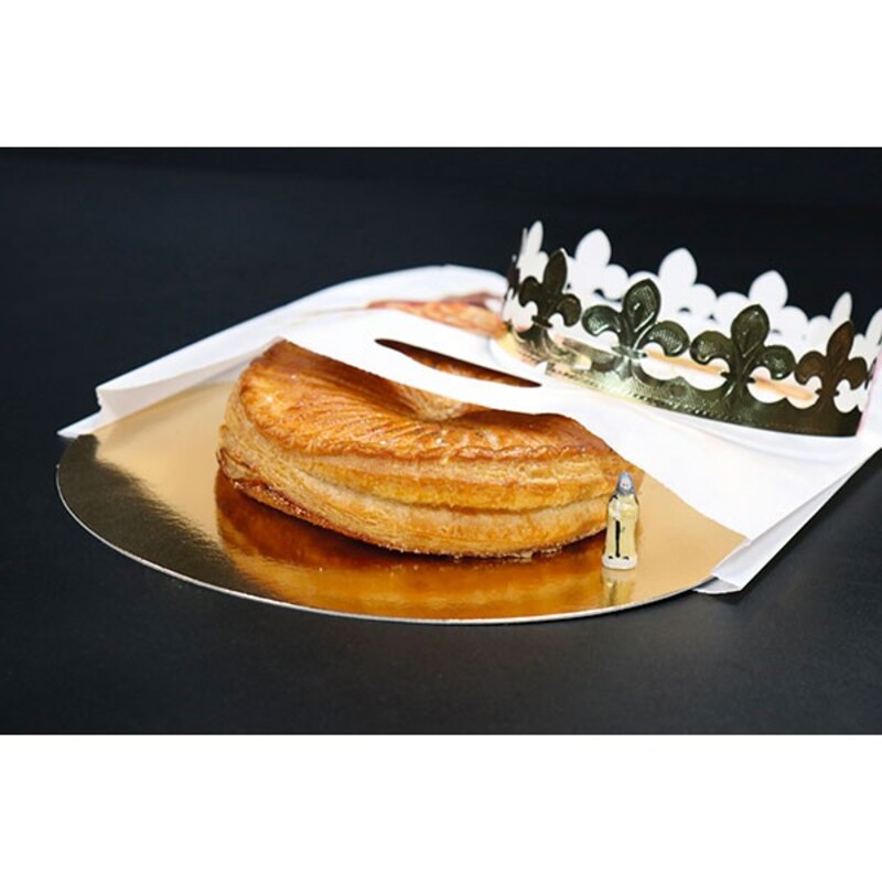 Cake topper bois couronne personnalisé galette des rois épiphanie
