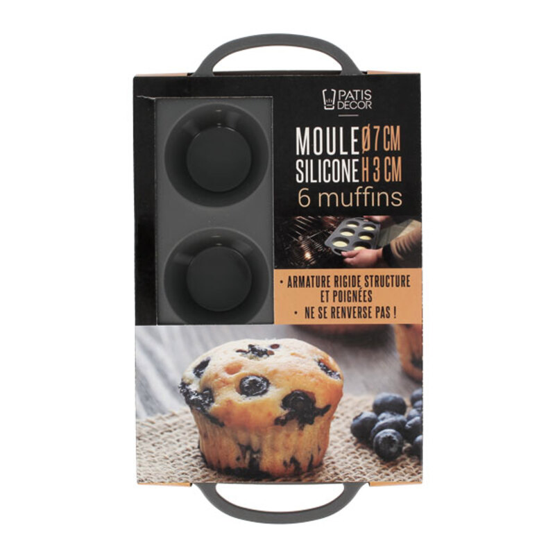 Moule à Mini-Muffins 70 Cavités avec du Noir en Silicone pour la