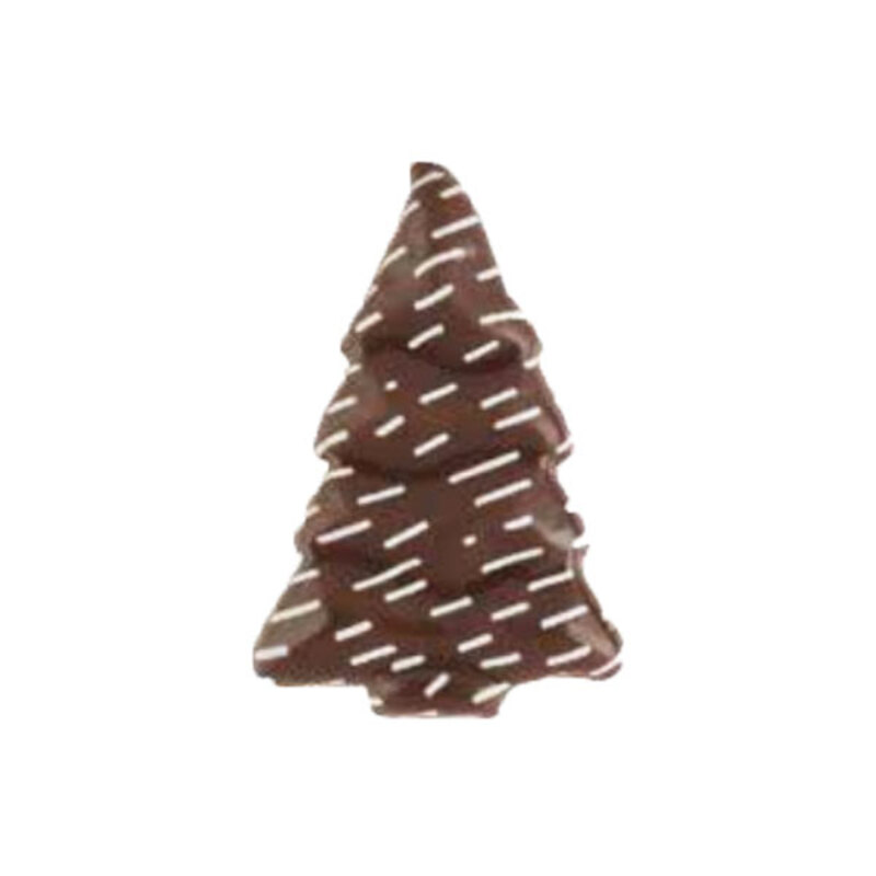 Sapins de Noël neigeux chocolat noir (x128) Florensuc