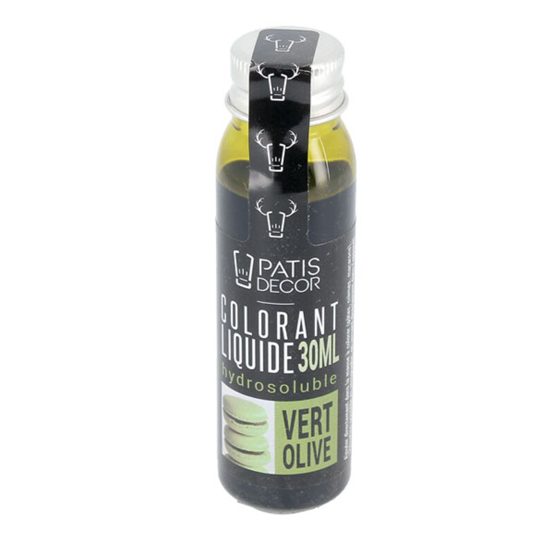 Colorant alimentaire liquide Vert Olive 30 ml - Patisdécor