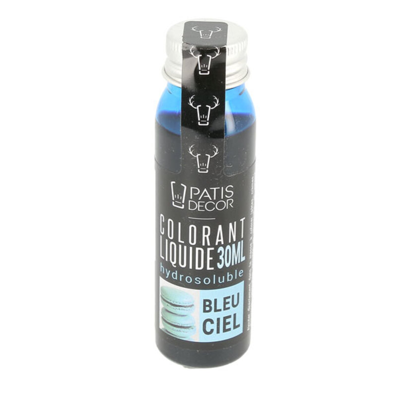 Colorant alimentaire liquide, bleu, 9808, Ruth, 1 kg, Bouteille PE
