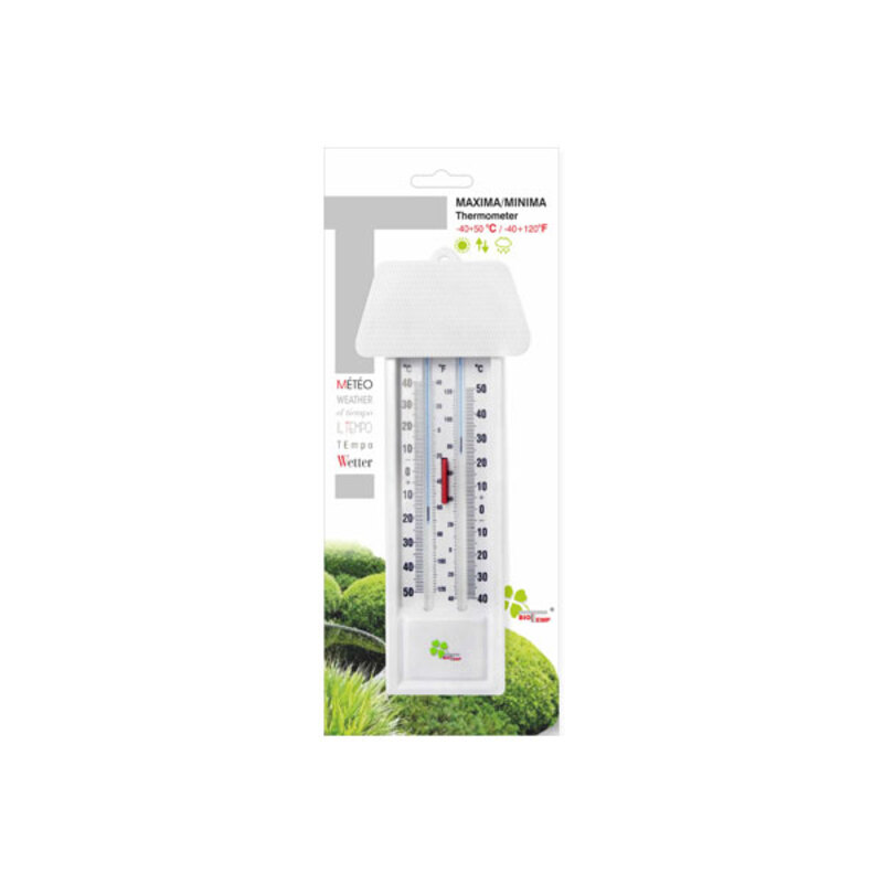 Thermomètre maxima/minima respectant l'environnement, aluminium