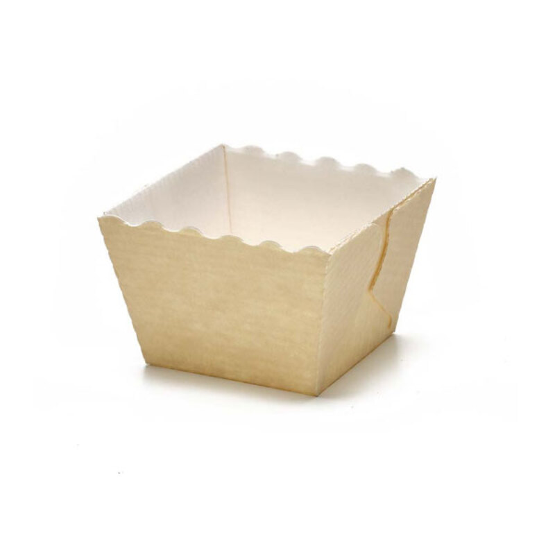 Moule à gâteau jetable carton carré 4,5 cm (x80) - Nordia