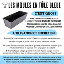 Plaque de cuisson tôle bleuie 40 x 30 cm