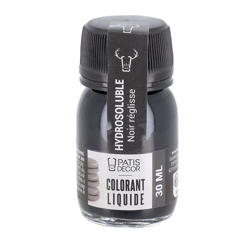 Colorant alimentaire liquide Noir Réglisse 30 ml - Patisdécor
