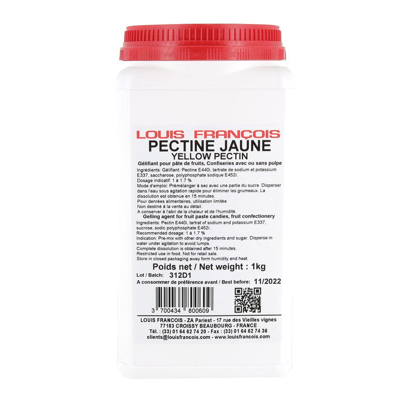 Pectine - Pectine Jaune, gelifiant pour pates de fruits et fourrages  solides, 1 kg, Pe peut