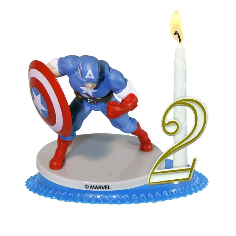 Bougie d'anniversaire Avengers Captain America