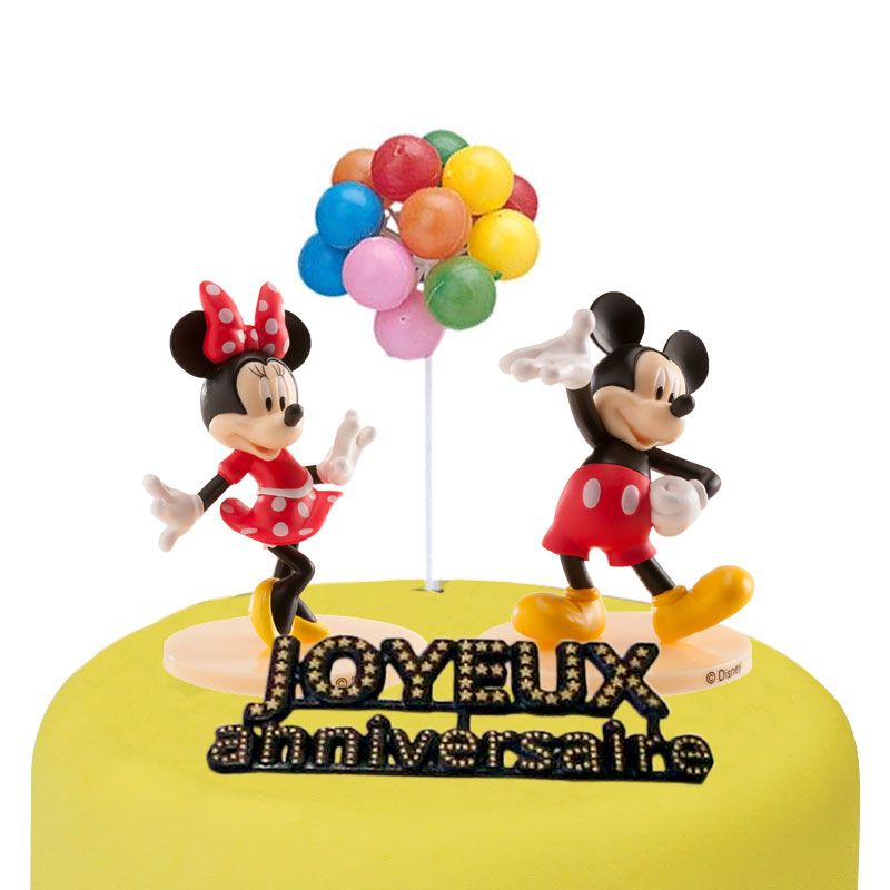 Décorations de gâteau Disney Minnie Mickey Mouse, garniture de
