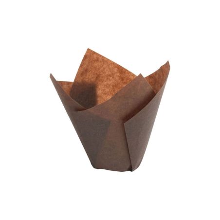 Caissette plissée brune - Pâtisserie - EmballageFuté.com