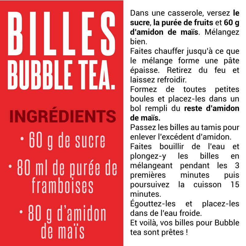 Kit Bubble Tea - Ingrédients pour Bubble Tea - Tout ce qu'il vous faut
