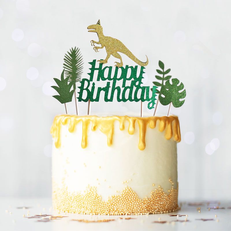 Cake topper happy birthday rond bois