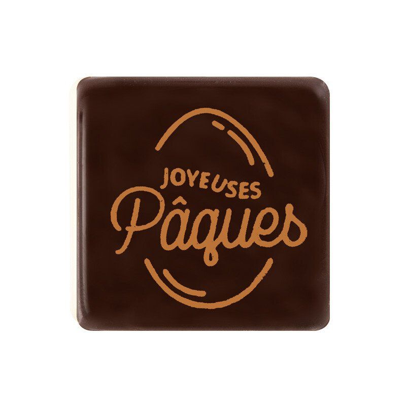 Carrés chocolat Joyeuses Pâques 3x3 cm (x175)