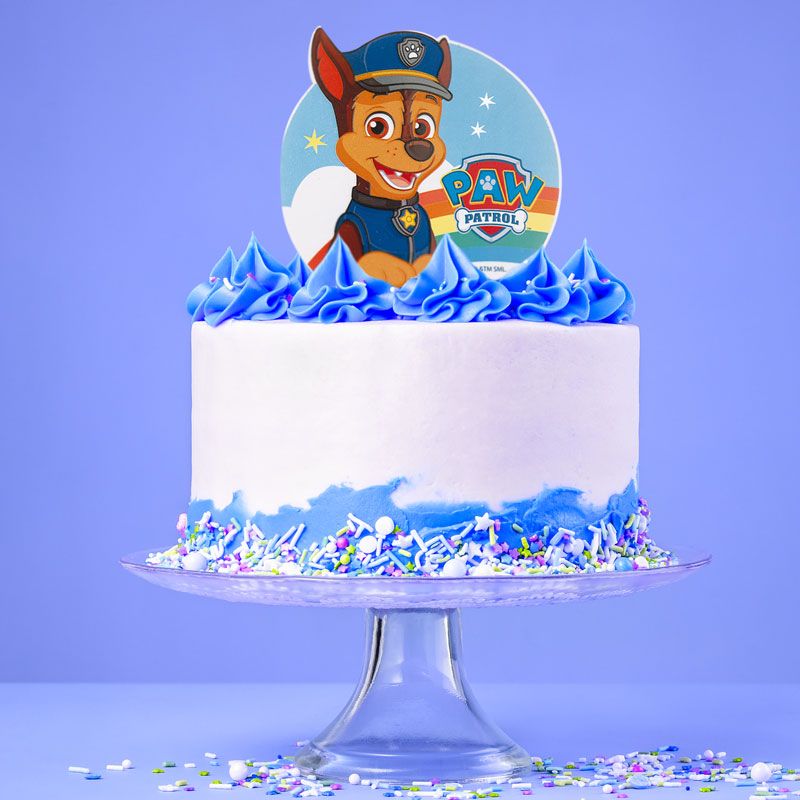 Commandez un super gâteau d'anniversaire personnalisé avec Chase, de la Pat  Patrouille en ligne