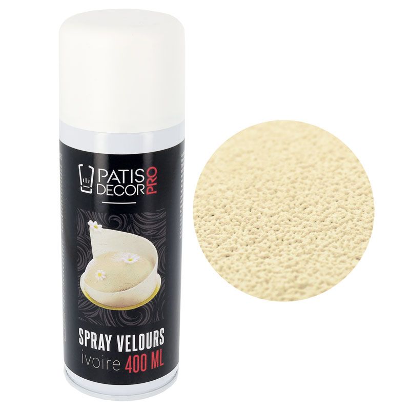 Spray velours alimentaire ivoire 400 ml Patisdécor Pro
