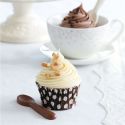Caissettes cupcake chocolat à pois (x60)
