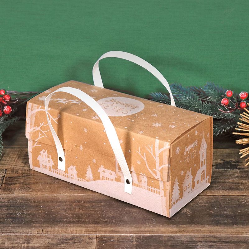2 boîtes en carton pour bûche de Noël 35 x 11 x 11 cm - Ustensile de  cuisine - Achat & prix