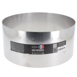 Cercle haut en inox - diamètre 18 cm - hauteur 12 cm