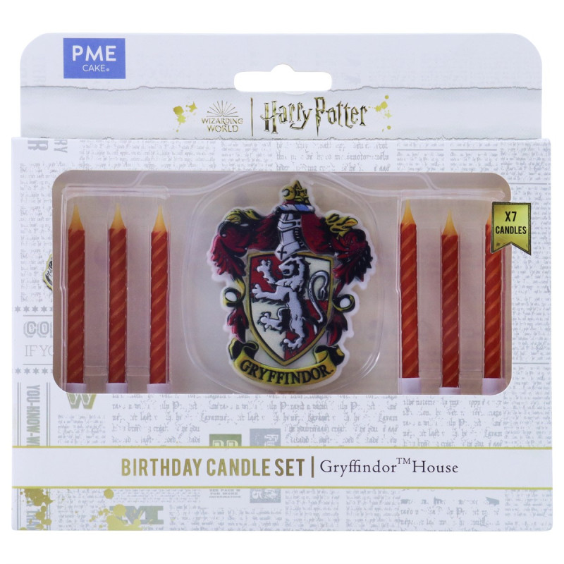 Set de 7 bougies d'anniversaire Gryffondor Harry Potter