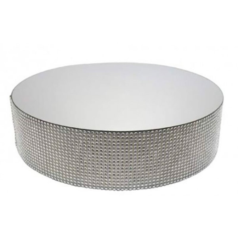 Présentoir gâteau effet miroir et contour en diamants Patisdécor