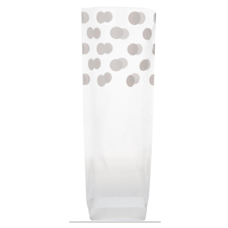 Sachet pois blancs fond carton (x100)