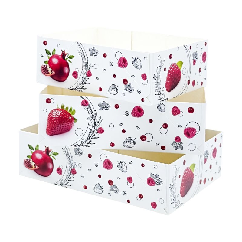 Boîtes petits-fours Morgane 18 x 12 cm - Hauteur 5 cm (x 100)