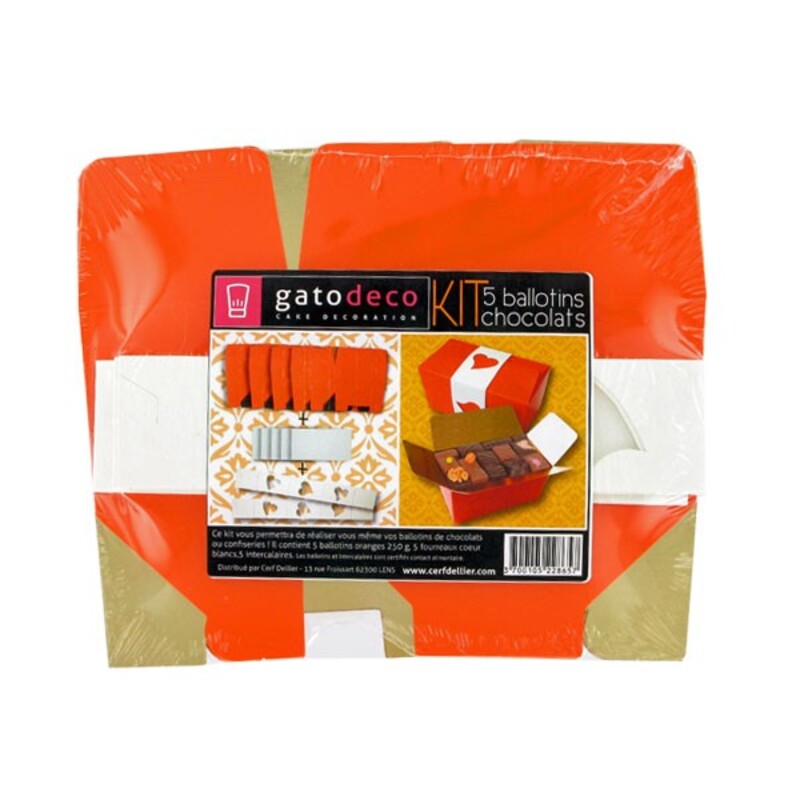 Kit Ballotin orange / blanc Gatodéco, par 5